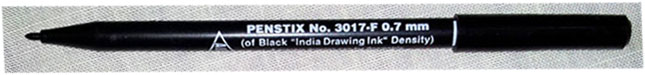 a Penstix drawing pen with permanent India ink