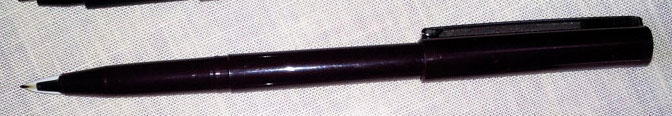 a Pentel stylus sketch pen with a unique flat tip